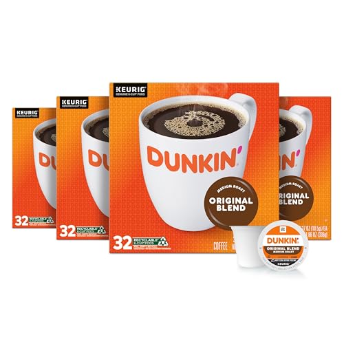 Dunkin' Original Blend Medium Roast Coffee, 128 Keurig K-Cup Pods - Image 1