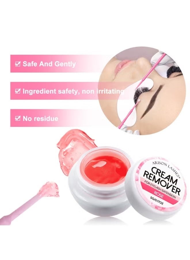 ARISON LASHES Eyelash Glue Remover Gel 5g, Lash Extension Remover Cream, Dissolves Powerful Eyelash Glue, Fast Remover Low Irritation, Eyelash Remover for Lash (Rose) - Image 3