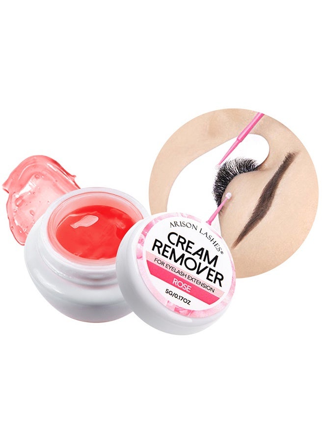ARISON LASHES Eyelash Glue Remover Gel 5g, Lash Extension Remover Cream, Dissolves Powerful Eyelash Glue, Fast Remover Low Irritation, Eyelash Remover for Lash (Rose) - Image 1