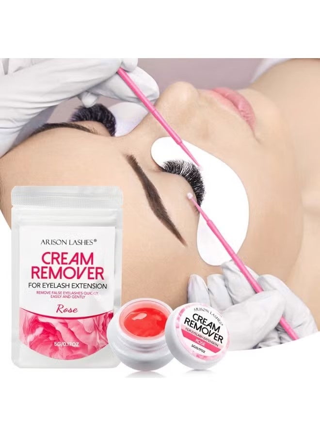 ARISON LASHES Eyelash Glue Remover Gel 5g, Lash Extension Remover Cream, Dissolves Powerful Eyelash Glue, Fast Remover Low Irritation, Eyelash Remover for Lash (Rose) - Image 2