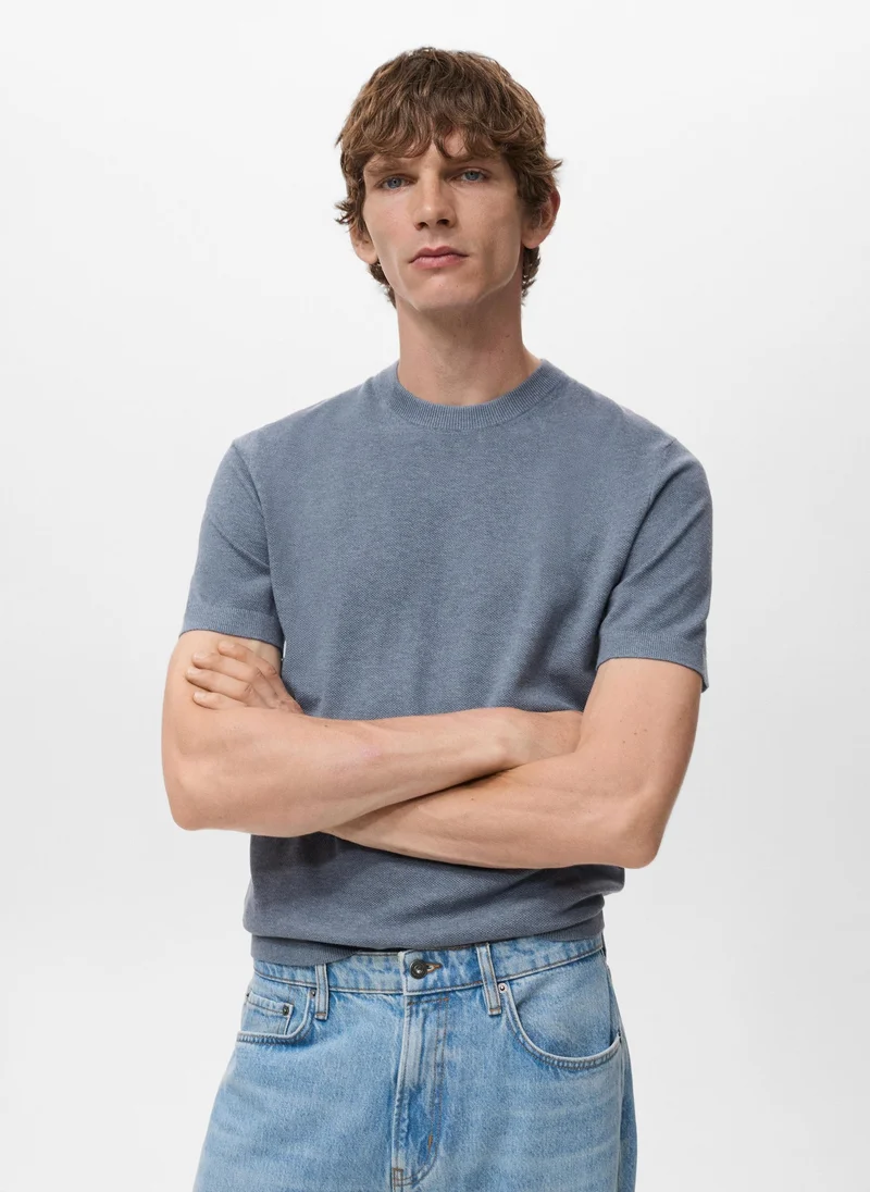 Cotton fine-knit t-shirt