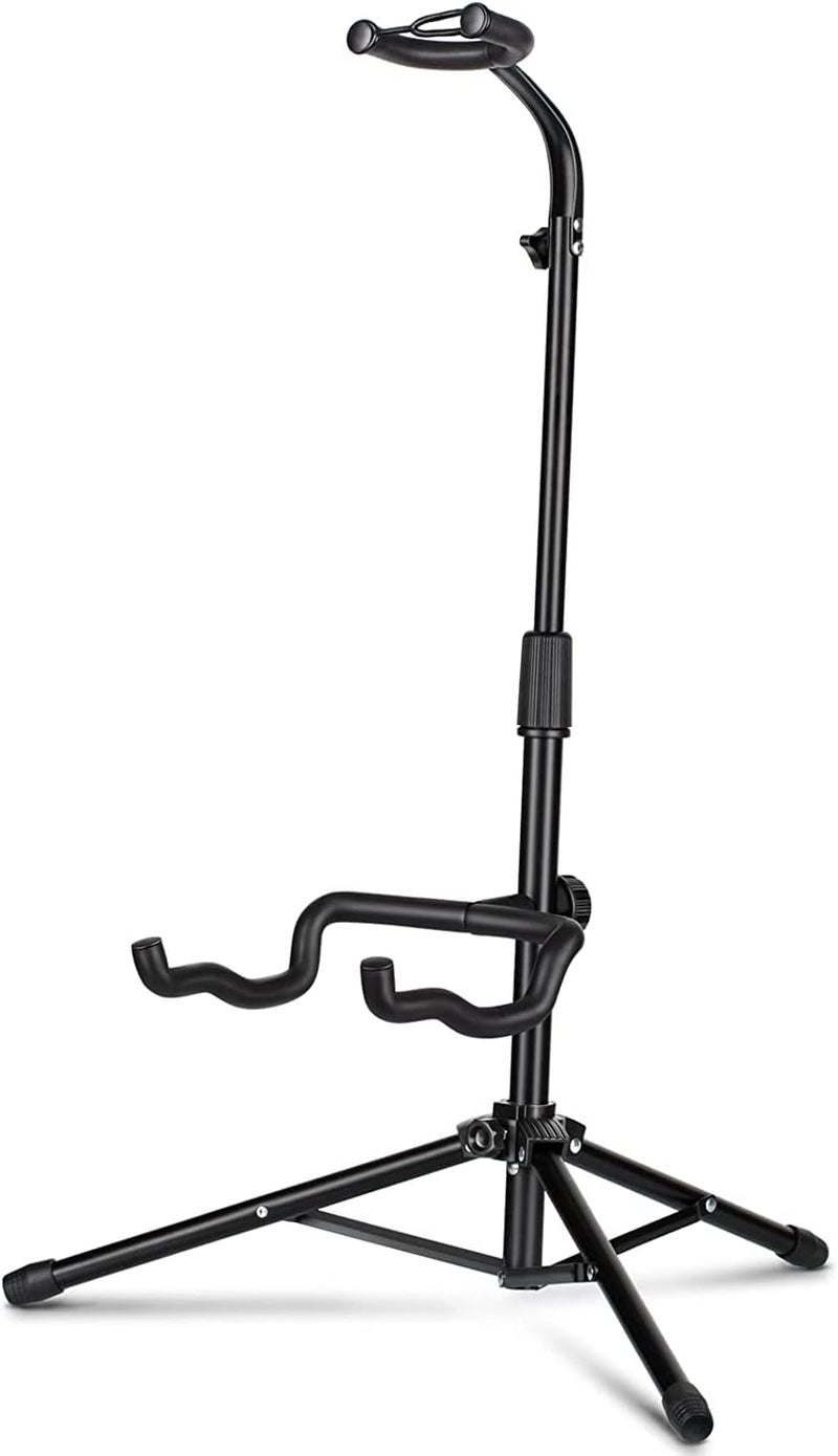 Adjustable Guitar Stand for Electric or Acoustic Guitar (Two-Pack, Black) - Image 2