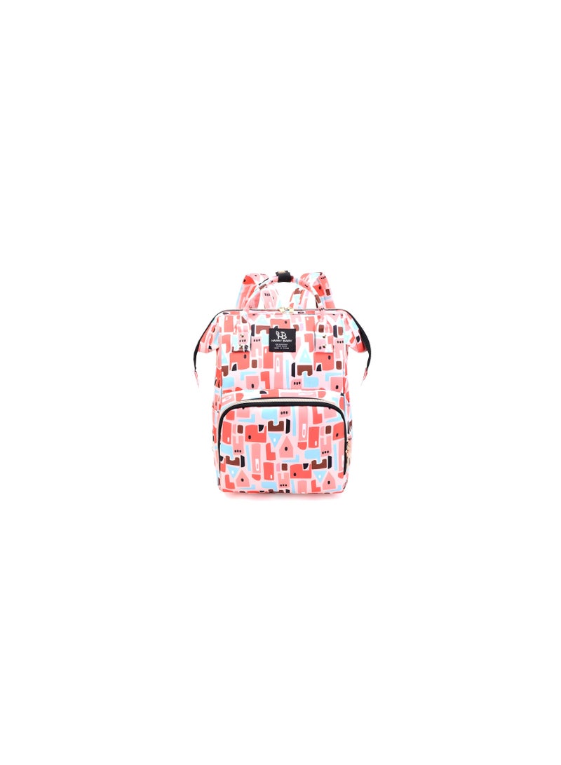 DREAM DOODLE Multi-Pocket Diaper Bags for Toddlers - Durable & Stylish Polyester Oxford Fabric with 13 Compartments - Perfect for Travel, Daycare, Everyday Use - Unisex Designs for Moms (Pink) - Image 1