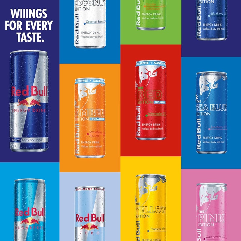 Red Bull Sea Blue Edition Sugar Free Energy Drink, Juneberry Flavor, 12 fl oz, Pack of 4 Cans - Image 5