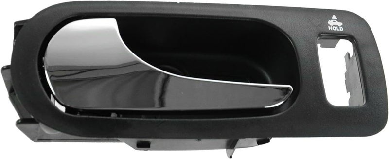 TRQ Front Left Interior Door Handle Chrome & Ebony Drivers Side Compatible with 2005-2009 Buick LaCrosse - Image 1