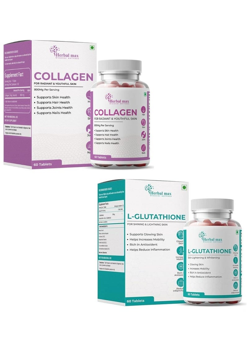 Herbal Max Herbal max Collagen and L-Glutathione to boost Skin Repair for Youthful and Radiant Skin  - Image 1