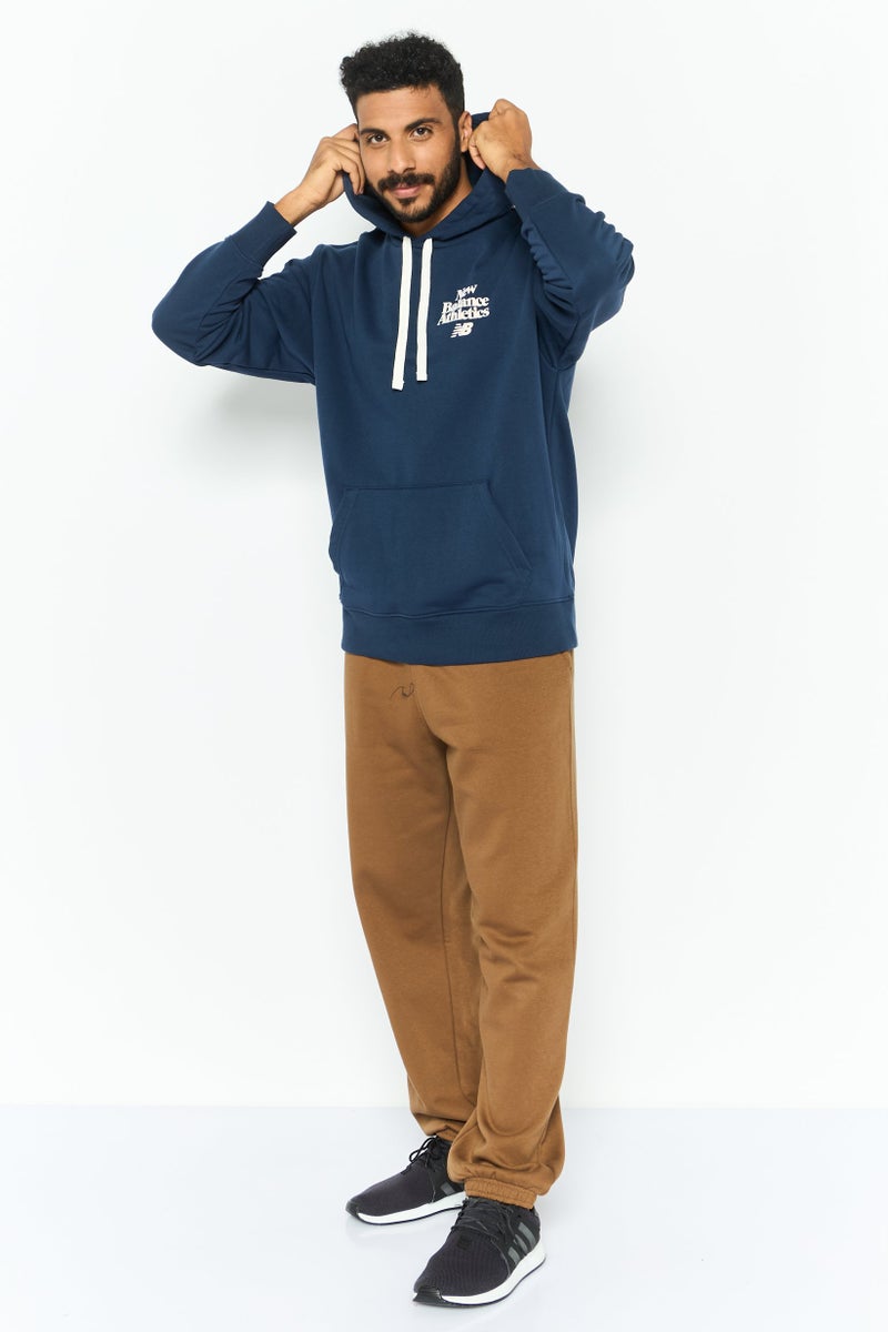 New Balance Men Sportswear Fit Graphic Print Hoodie, Navy - Image 2
