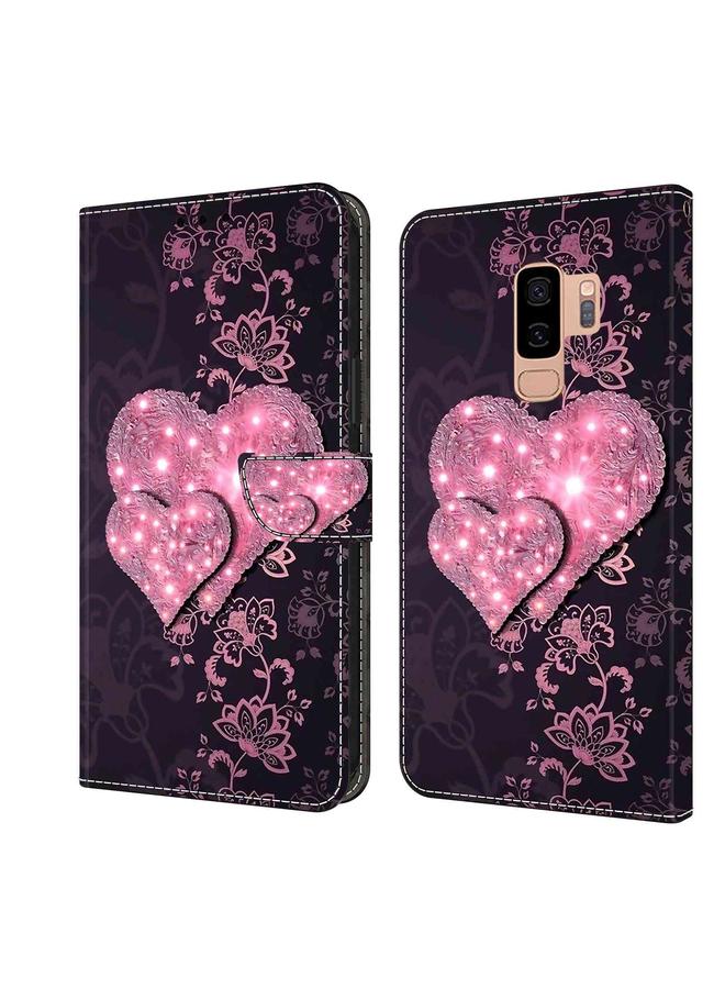 اس-توب جراب هاتف Samsung Galaxy S9+ مصنوع من الجلد المقاوم للصدمات بتصميم كريستالي ثلاثي الأبعاد - Image 1