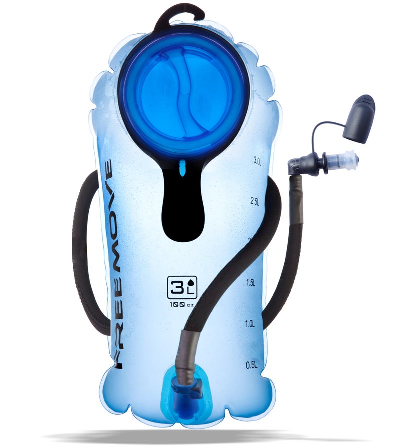 FREEMOVE 3L Water Bladder with Insulated Tube Hydration Bladder Pack Leakproof Tasteless BPA Free TPU Material Large Opening Quick Release Tube OnOff Valve Ideal for Water Backpack - Image 2