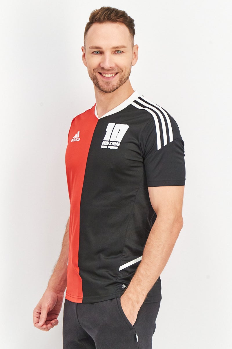 Adidas Men Sportswear Crew Neck Short Sleeve Soccer Messi Jersey, Multicolor  - Image 4
