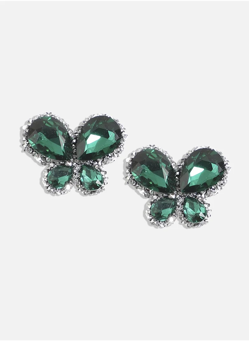 SOHI Embellished Butterfly Stud Earrings