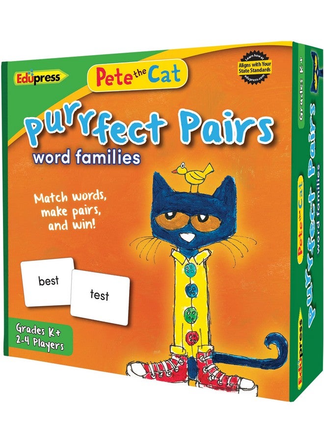 Edupress Pete The Cat Purrfect Pairs Game: Word Families (EP-3532), EP63532 - Image 1