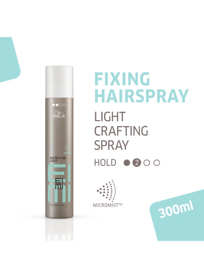 Wella Professionals بخاخ الشعر Eimi Mistify Me Light - تركيبة سريعة الجفاف وثبات خفيف للحركة الطبيعية ونهاية مرنة (300 مل) - Image 2