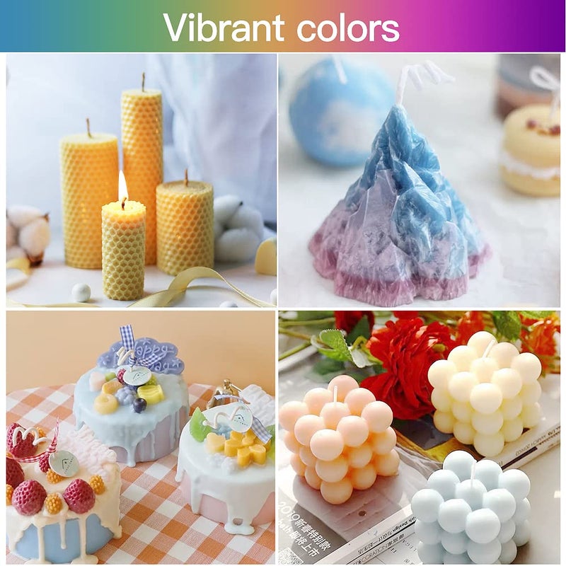 OSBANG Oil-Based Candle Dye Non-Toxic Non-Irritating for DIY Making Supplies - Vibrant Concentrated Coloring for Soy Wax Dyes, Beeswax, Gel Wax, Candle Making Kit - Image 4