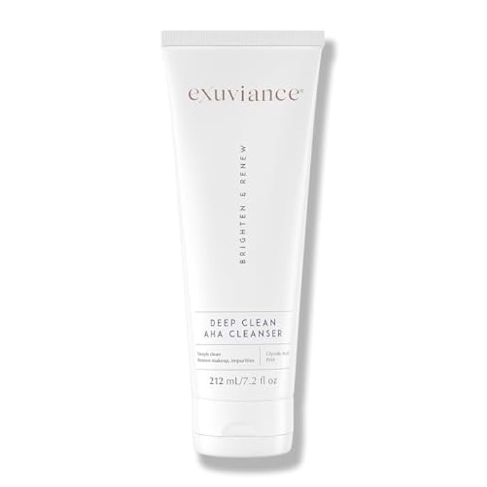 EXUVIANCE Deep Clean AHA Foaming Face Cleanser and Makeup Remover with Glycolic Acid, Soap-Free, 7.2 fl. oz. - Image 1