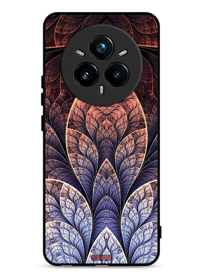 Tolwak Realme 14 Pro 5G Protective Case Cover Floral Fractal Abstract