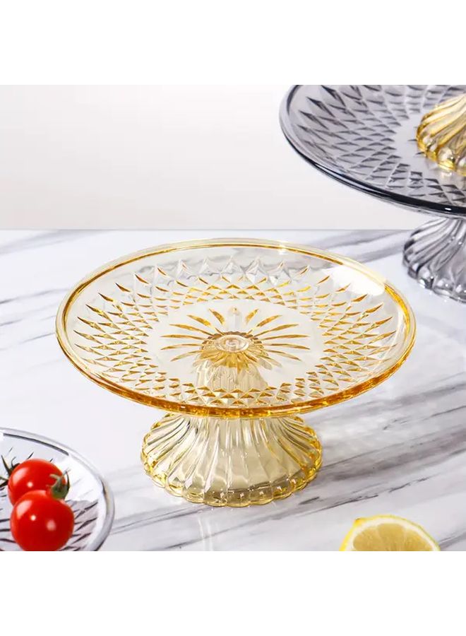 Elegant Amber Acrylic Cake And Dessert Stand Shatterproof Round Serving Tray 7.87inch Food Safe Display For Cakes Cupcakes Fruits Easy Assembly Perfect For Parties Weddings And Baby Showers - Image 5