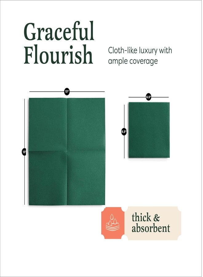 BloominGoods 100 Linen-Feel Colored Paper Napkins - Decorative Cloth-Like BLACK Luncheon Napkins - Soft And Absorbent. For Kitchen, Party, Wedding, Dinner Or Any Occasion. (Pack of 100) - Image 3