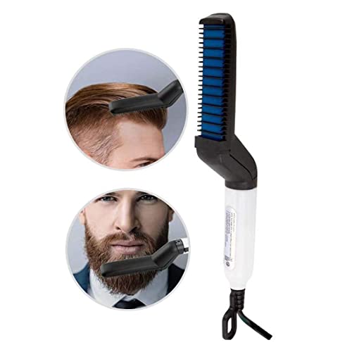 GTC® Quick Hair Styler for Men Curling Iron Straightenr Salon Hair dressing Portable Hairbrush, Electric Hair Comb (Black, 201-11) - Image 5