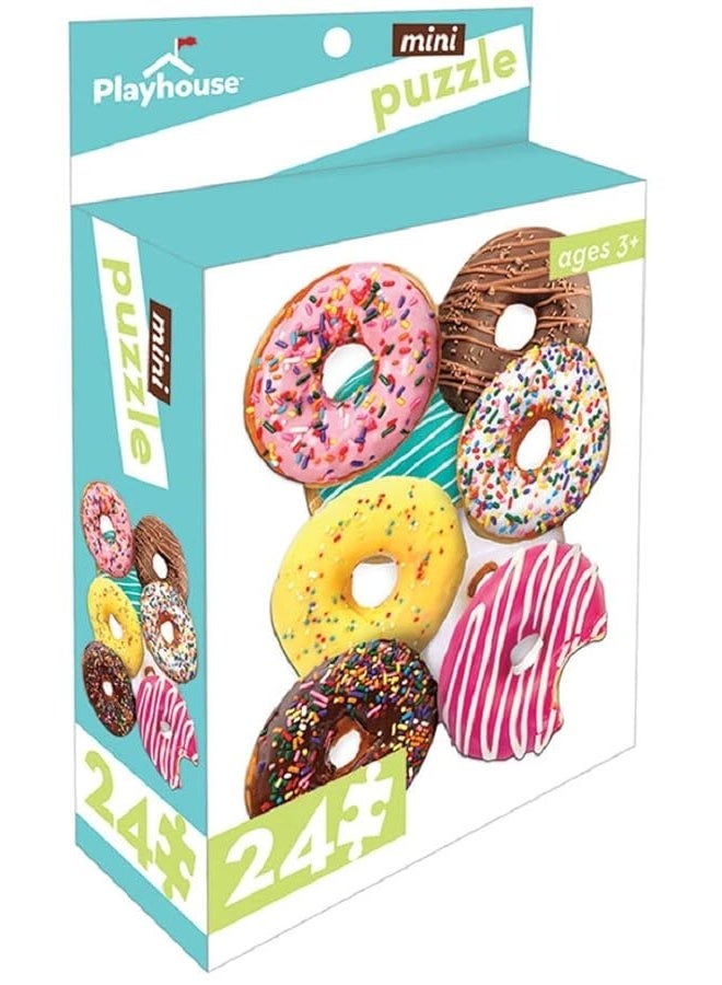 Playhouse Assorted Donuts 24piece Die Cut Shaped Mini Puzzle for Kids - Image 4