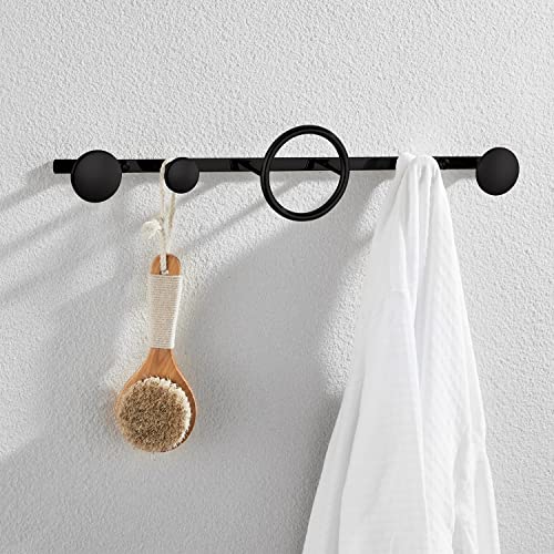 LANGPAI Coat Hooks for Wall Mounted Creative Modern Coat Rack Entryway Storage Hook Metal Row Hooks Hanging Robe Towel Hooks Brass Matte Black Finished - Image 3