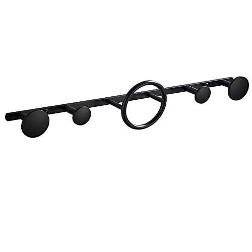 LANGPAI Coat Hooks for Wall Mounted Creative Modern Coat Rack Entryway Storage Hook Metal Row Hooks Hanging Robe Towel Hooks Brass Matte Black Finished - Image 1