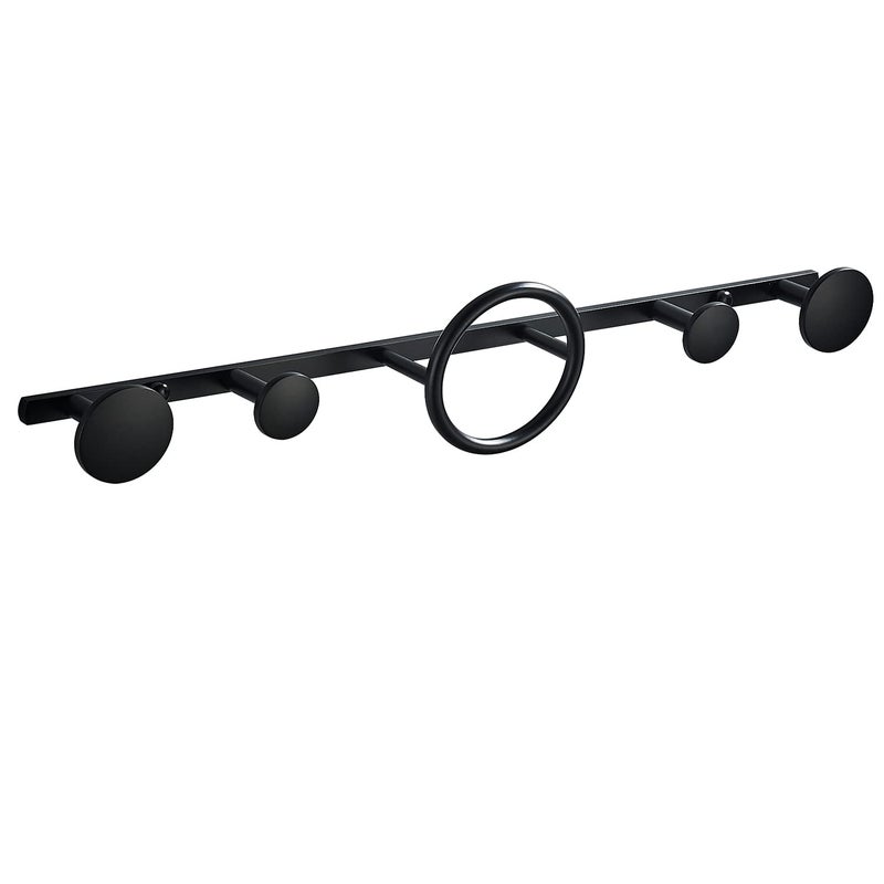 LANGPAI Coat Hooks for Wall Mounted Creative Modern Coat Rack Entryway Storage Hook Metal Row Hooks Hanging Robe Towel Hooks Brass Matte Black Finished - Image 2