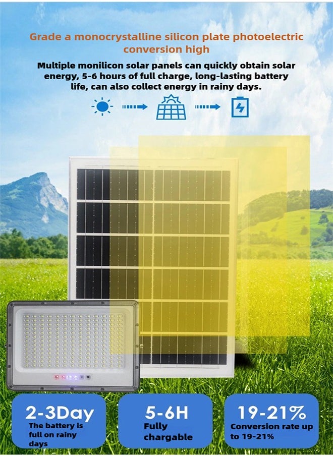 Sunbmebge Outdoor Solar Lights,120 High Brightness LEDs 15000LM Solar Motion Sensor Flood Light with Remote Control, Dusk to Dawn LED Solar Security Wall Light with 16.5ft Cable IP65 Waterproof for Outdoor,Garage,Deck,Patio,etc.  - Image 2