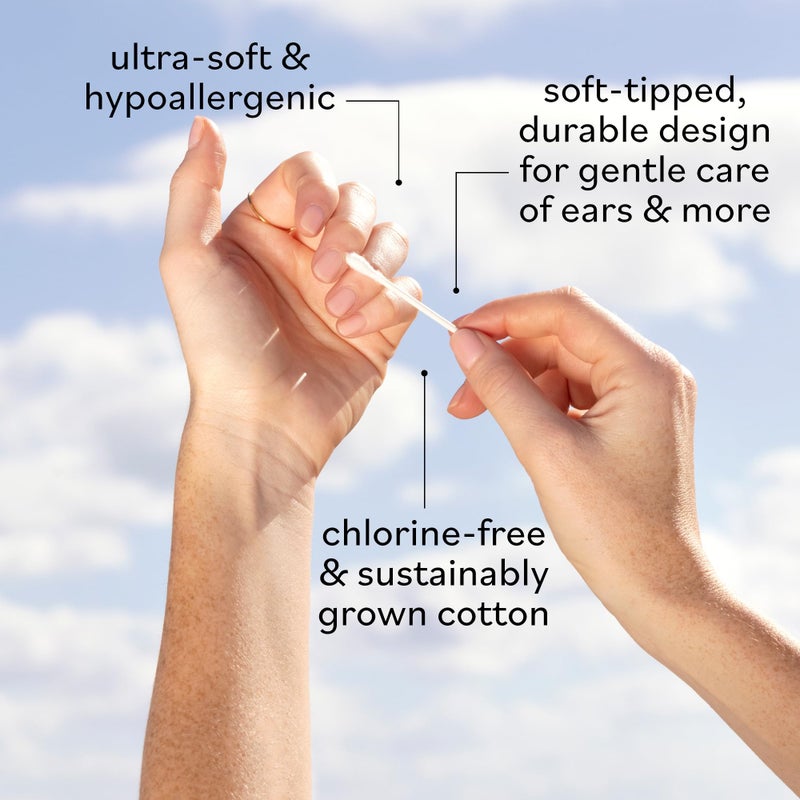 Sky Organics - Organic Cotton Swabs, 1500 ct. - Ultra Soft Tips - Strong & Durable - Hypoallergenic - Chlorine Free - Sustainable - Natural, Vegan & Cruelty Free - Skin Care & Self Care w ebook - Image 4