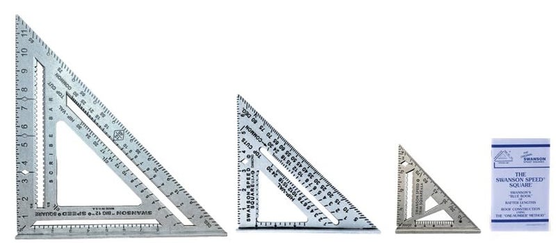 Swanson Tool Co. , Inc Swanson Tool Co Value Pack Includes the 12 Inch Speed Square (no layout bar), 7" Speed Square with Blue Book and 4 1/2 Inch Speed Trim Square - Image 2