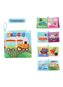 Generic 4-Page 8-side Theme Baby Cloth Book For Babies Aged 0-3-Color:4 Pages, 8 Sides, Transportation Cloth Book 16g  - Image 1