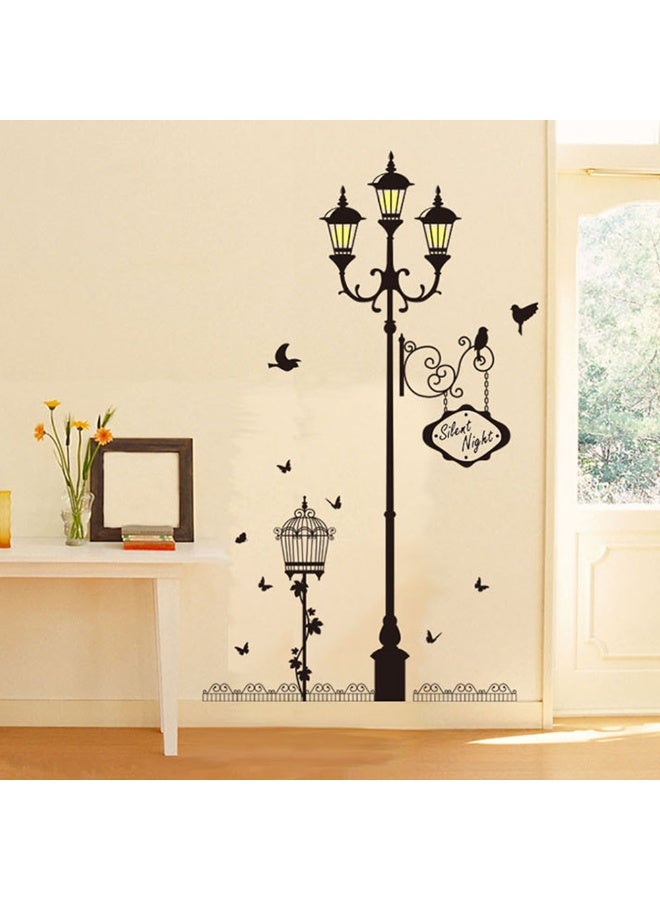 Streetlight Warm Theme Self-adhensive Wall Sticker For Entryway Living Room Bedroom DIY Creative Cute Bird Removable Wall Decor Wallpaper - Image 2
