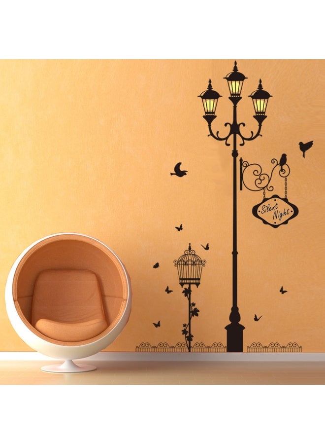 Streetlight Warm Theme Self-adhensive Wall Sticker For Entryway Living Room Bedroom DIY Creative Cute Bird Removable Wall Decor Wallpaper - Image 1