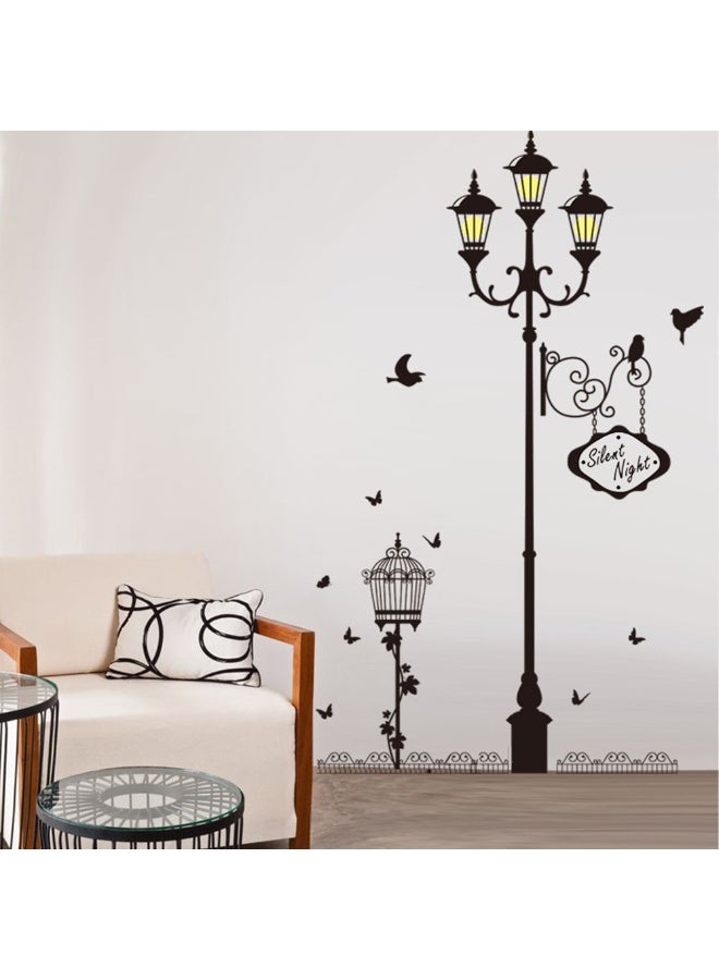Streetlight Warm Theme Self-adhensive Wall Sticker For Entryway Living Room Bedroom DIY Creative Cute Bird Removable Wall Decor Wallpaper - Image 3