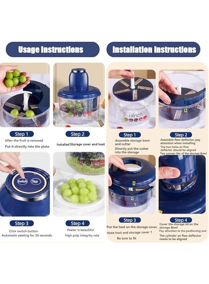 Automatic Electric Peeling Machine - Rechargeable Fruit & Garlic Skin Remover Tool for Kitchen Aid - Image 2