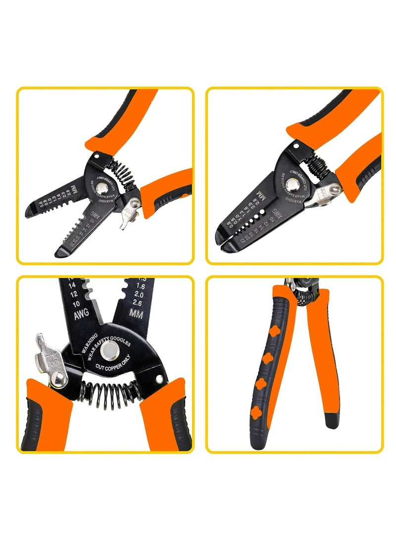 7in Wire Stripper Cutter Crimper, Copper Wire Stripping Tool And Multi-Function Hand Tool，Professional Handle Design And Refined Craftsmanship - Image 2