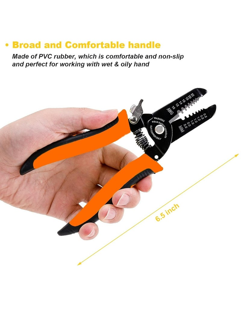 7in Wire Stripper Cutter Crimper, Copper Wire Stripping Tool And Multi-Function Hand Tool，Professional Handle Design And Refined Craftsmanship - Image 4