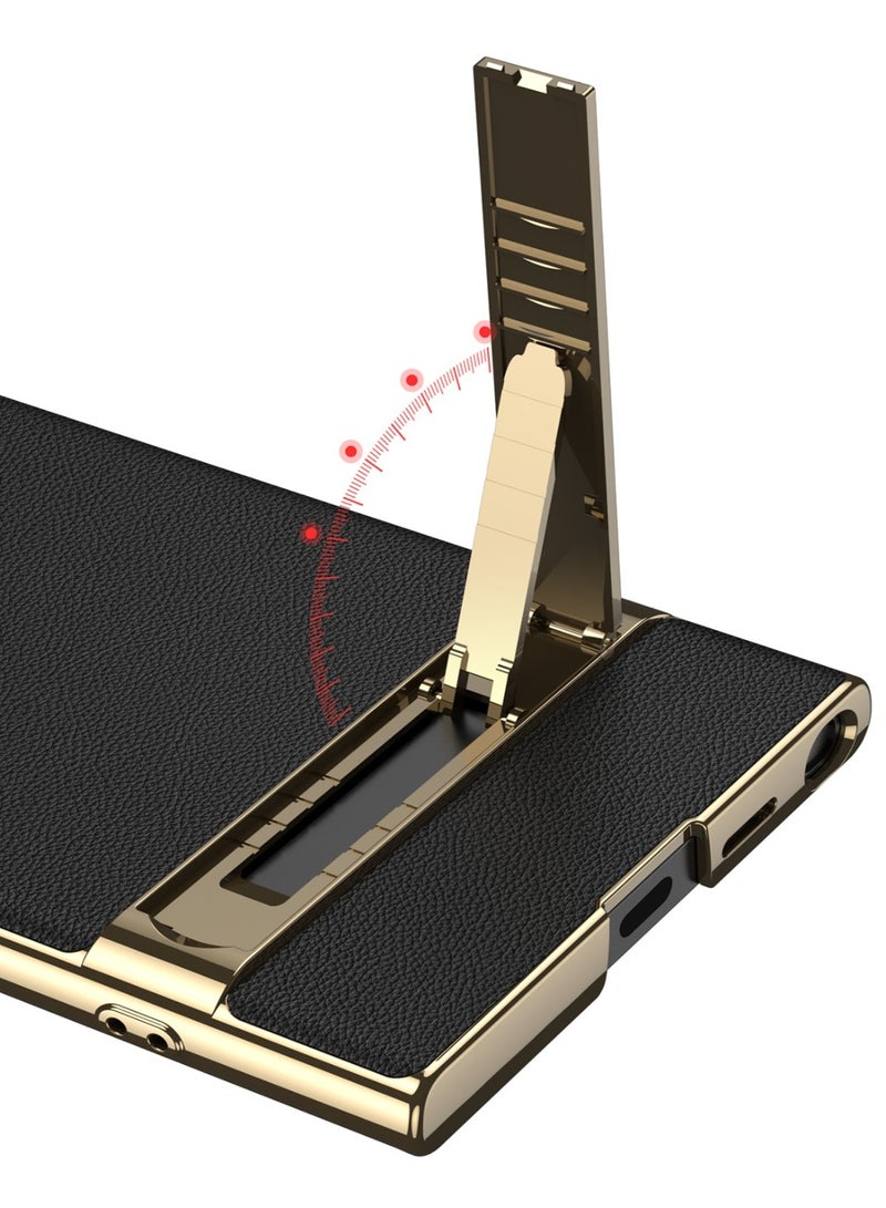 Premium leather Phone Case for Samsung S24 Ultra shockproof Cover adjustable holder - Image 5