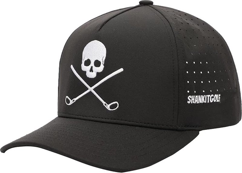 SHANKITGOLF Skull & Crossbones Golf Hat - Adjustable, Breathable, Snapback Trucker Hat - Funny Skull Cap, Perfect for Golfing, Hiking, Fishing, Running & Outdoor Activities (Black) - Image 4