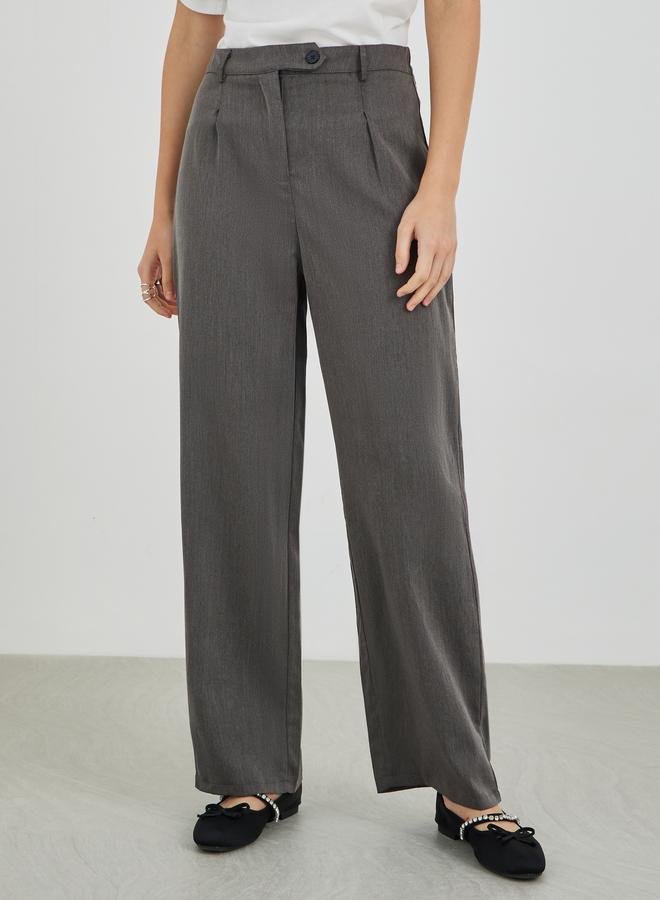 Take Two Solid Mid Rise Straight Leg Pants - Image 2