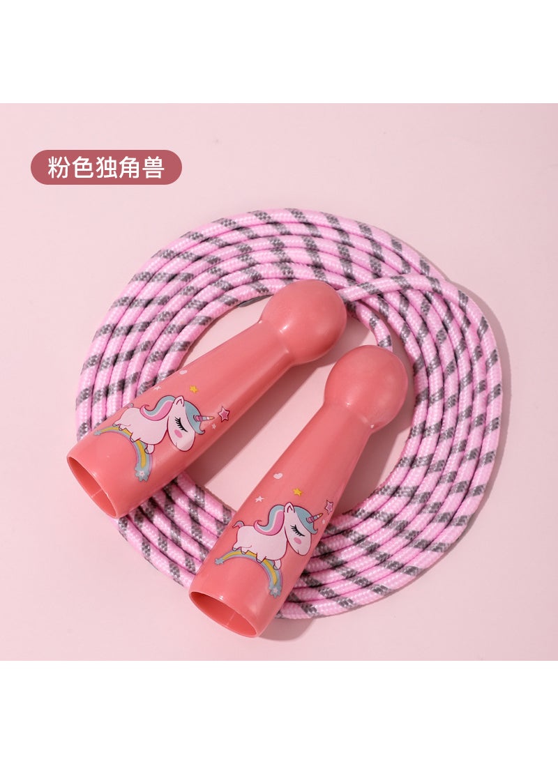 Generic - New Cartoon Kids Jump Rope with Adjustable Length and Tangle-Free Design Pink Unicorn - Image 1
