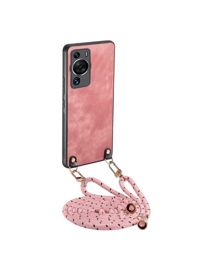 اس-توب جراب لهاتف Huawei P60 Pro مصنوع من الجلد العتيق مع غطاء خلفي من البولي كربونات وحزام كروس بودي - Image 1