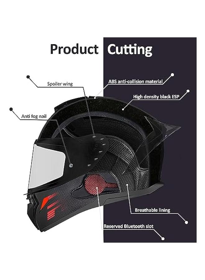 Arabest Bluetooth Motorcycle Full Face Helmets DOT Approved cascos para motos, Anti-Fog Visors Flip Up Helmet Motorcycle Helmets for Men Built-in Bluetooth Intercom Communication  - Image 2