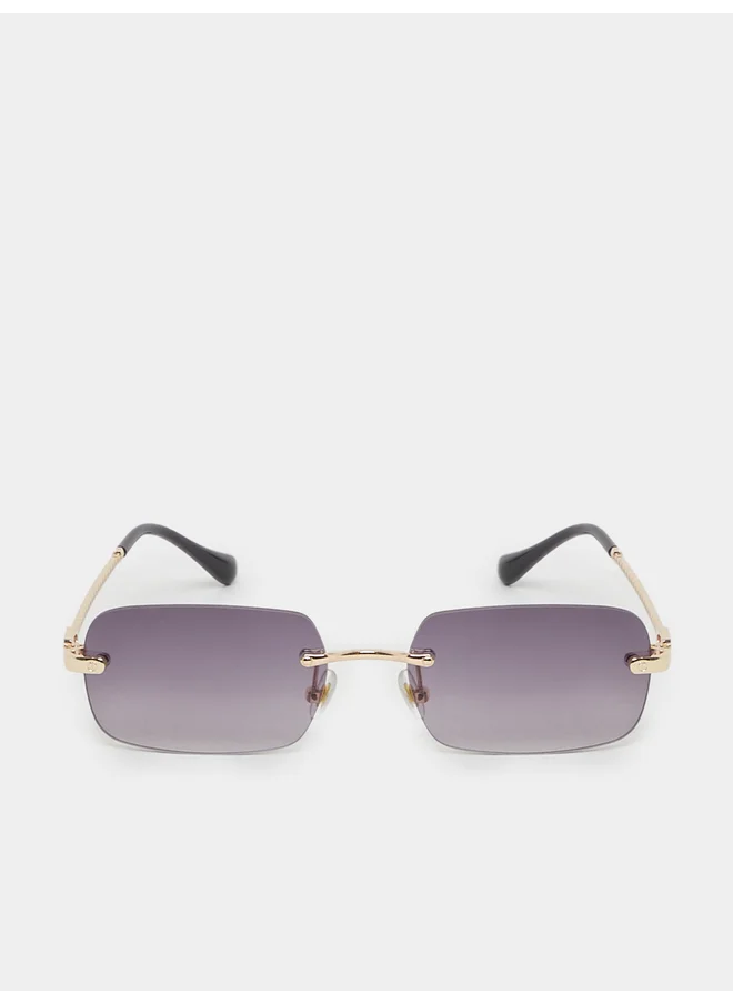 ستايلي Styli Rimless Polarized Rectangle Sunglasses