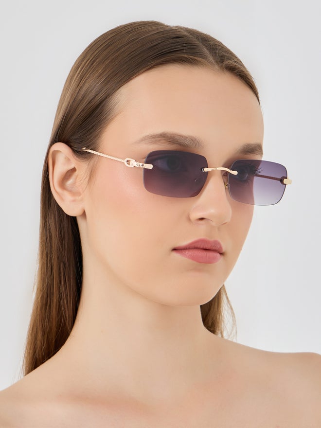 ستايلي نظارات شمسية مستطيلة مستقطبة بدون إطار - Image 2
