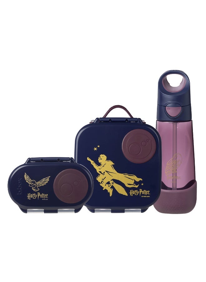 b.box مجموعة B.Box هاري بوتر للأطفال – صندوق غداء مقاوم للتسرب، زجاجة تريتان سعة 600 مل وصندوق وجبات خفيفة | خالي من BPA، مدمج ومتين | مثالي للمدرسة والسفر ووجبات خفيفة في مرحلة ما قبل المدرسة - Image 1