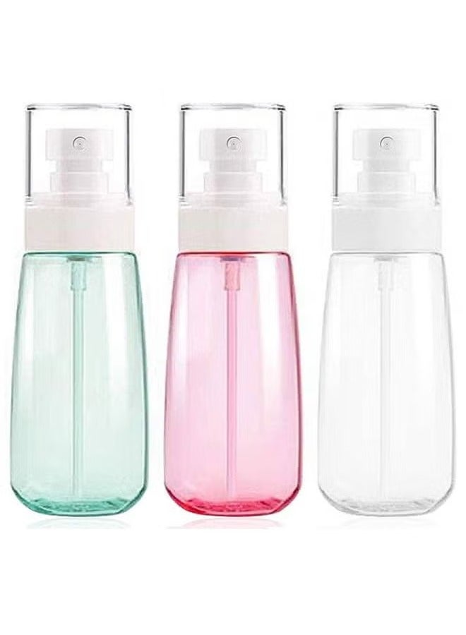 3 Color Fine Mist Spray Bottle 100ml Empty Cosmetic Refillable Travel Containers Plastic Hair Spray Bottle Sprayer - Image 1