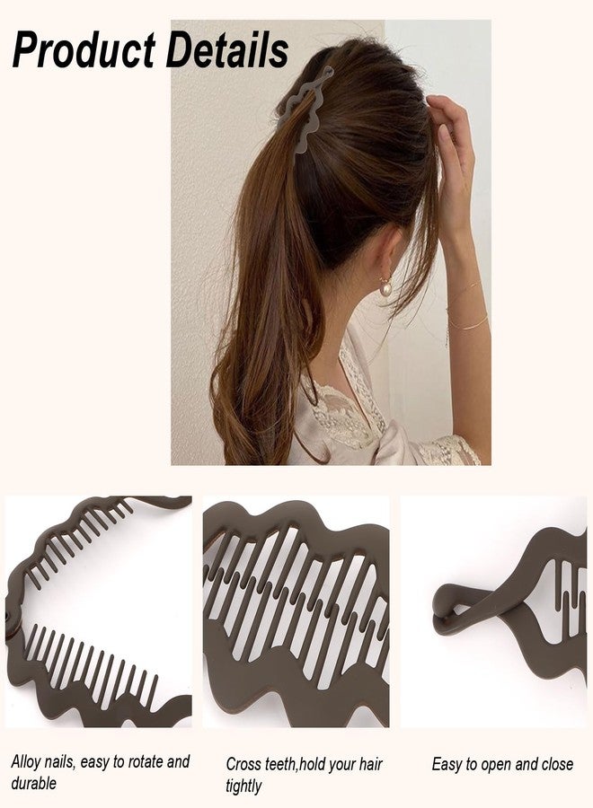 AMCAMI 4PCS Banana Hair Clips for Women,Banana Hair Clips for Thick Thin Curly Hair, Strong Hold Non-Slip Ponytail Hair Accessories - Image 3