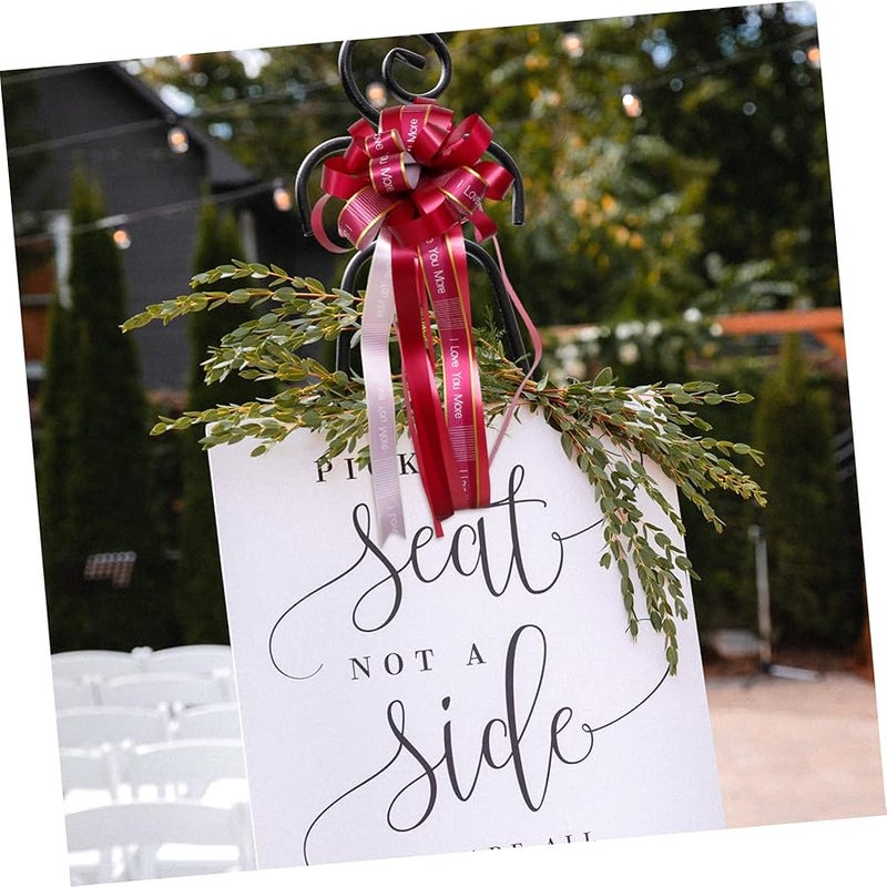 10Pcs White Pull Bow Flowers For Wedding Car Decorations Party Scenes Door Decor - Image 3