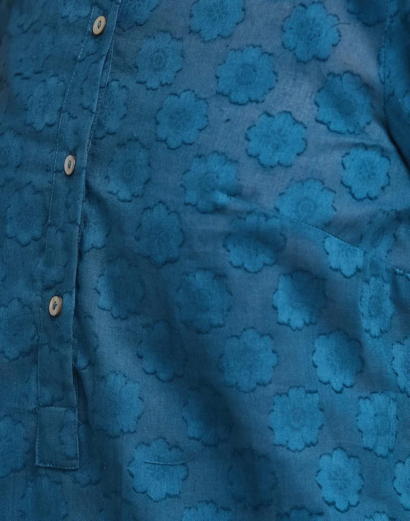Fabindia  Blue Cotton Woven Tunic for Women | Best Price UAE